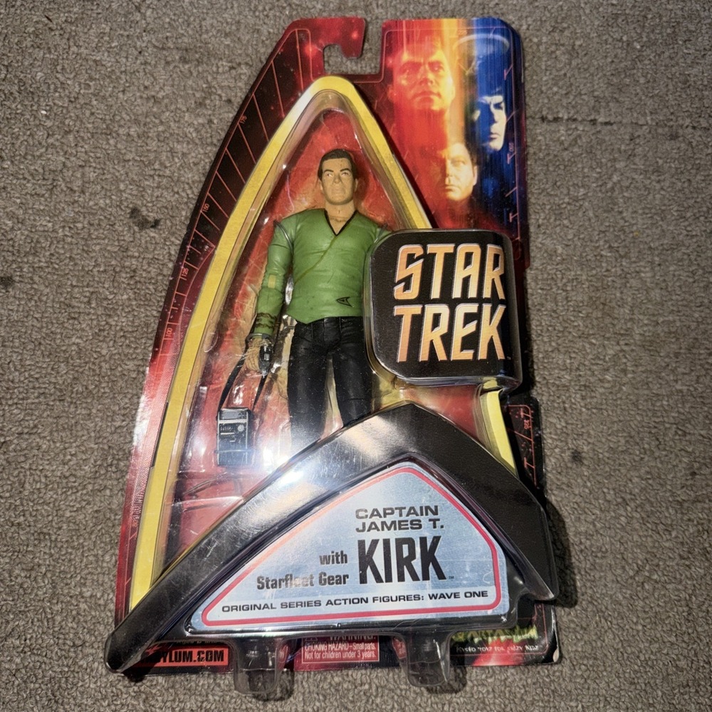 Art Asylum Star Trek The Original Series TOS Captain Kirk 2003 Action Figure NEW
